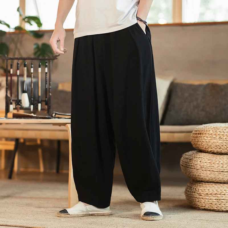 Loose Chinese Plus Size Casual Trousers Men Clothing Ethnic Style Patchwork Cotton Linen Oversized Harem Pants Male
Loose Chinese Plus Size Casual Trousers Men Clothing Ethnic Style Patchwork Cotton Linen Oversized Harem Pants Male