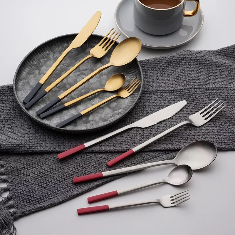 Luxury Western Tableware Stainless Steel Cutlery Golden Fork Knife Dinnerware Set Knife Fork Spoon Steak Dessert Kitchen Tools
Luxury Western Tableware Stainless Steel Cutlery Golden Fork Knife Dinnerware Set Knife Fork Spoon Steak Dessert Kitchen Tools