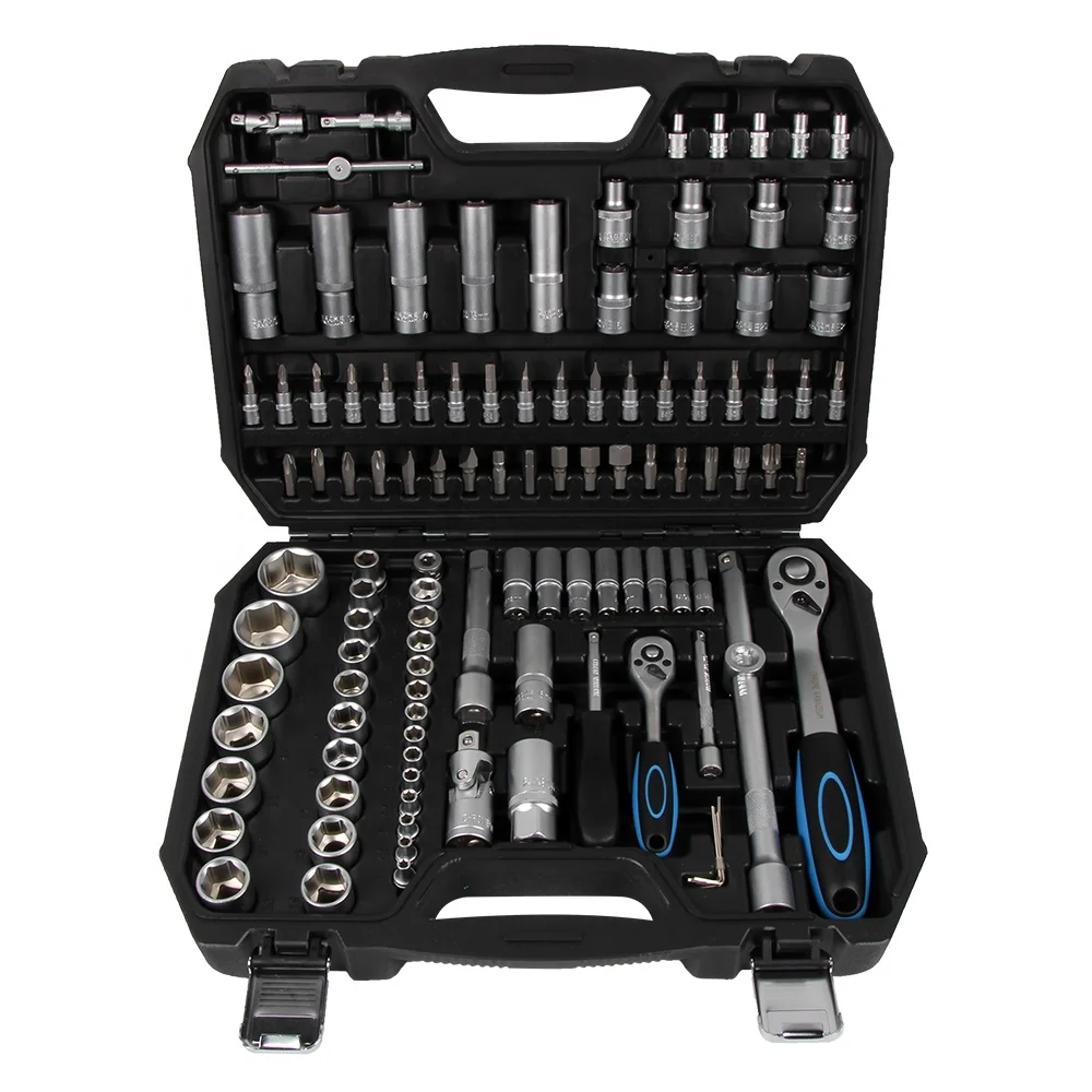 VIKTEC 108pc 1/4"&1/2" Repair Drive Socket Wrench Mechanic Hand Car Repair Tools Set
VIKTEC 108pc 1/4"&1/2" Repair Drive Socket Wrench Mechanic Hand Car Repair Tools Set