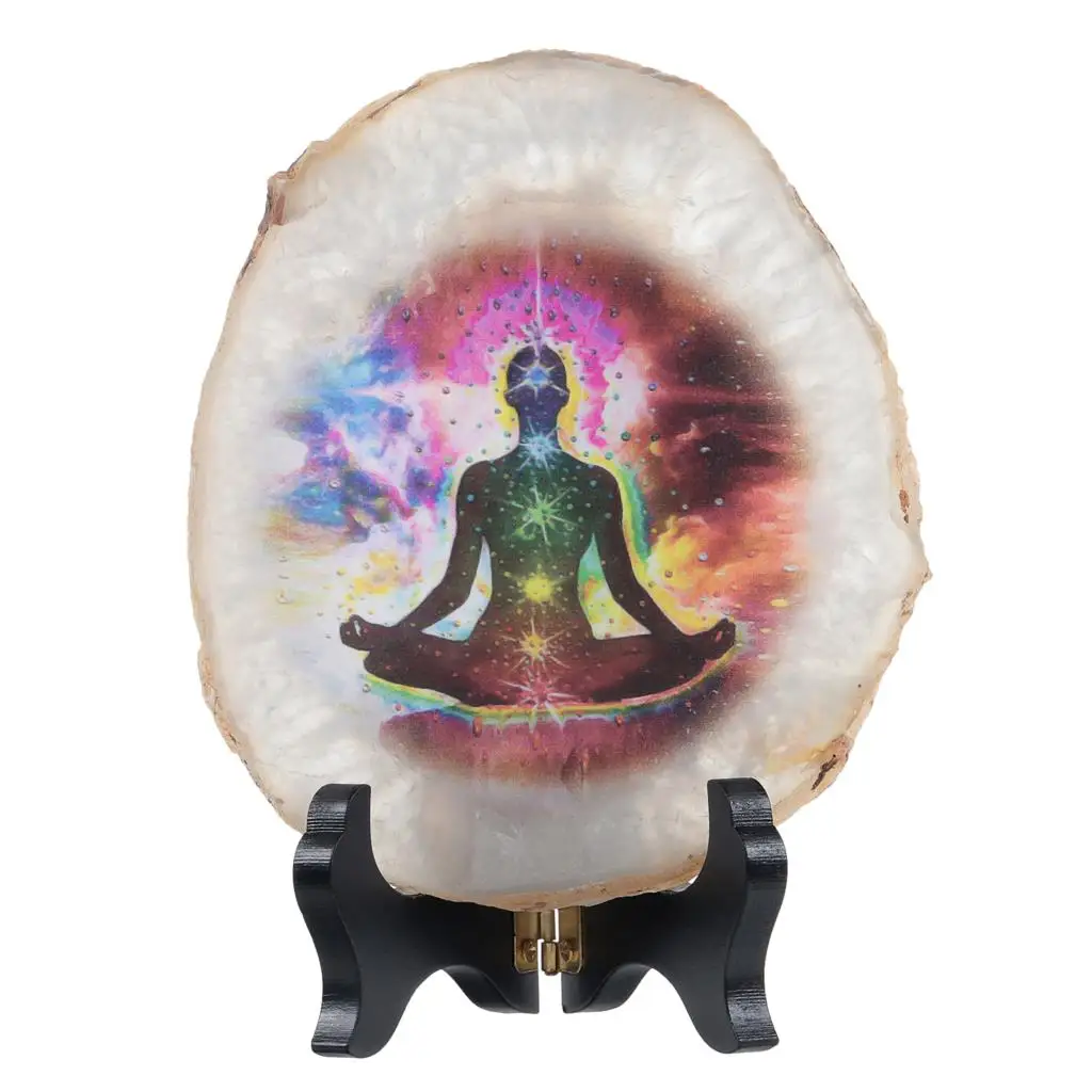 7 Chakra Natural Irregular Agate Slice Ornaments With Wooden Stand Base Healing Reiki Yoga Meditation Table Decor Home Ornaments
7 Chakra Natural Irregular Agate Slice Ornaments With Wooden Stand Base Healing Reiki Yoga Meditation Table Decor Home Ornaments