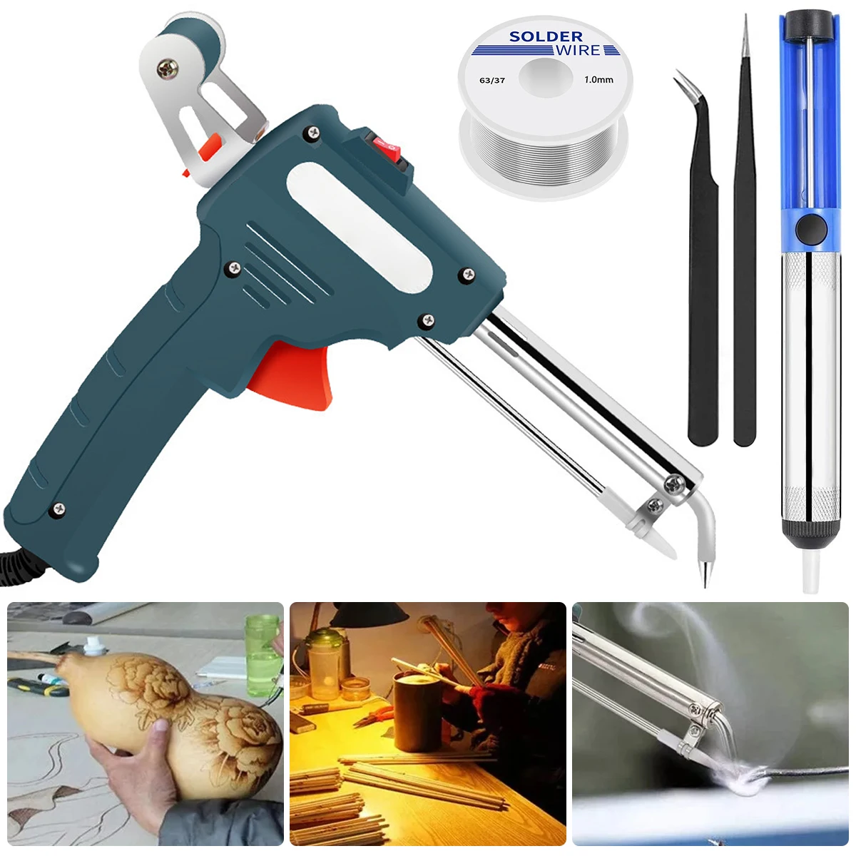 Soldering Iron Kit 60W Electronic Welding Torch with Welding Wire Nozzle and 2 Tweezers Professional Soldering Machine Kit
Soldering Iron Kit 60W Electronic Welding Torch with Welding Wire Nozzle and 2 Tweezers Professional Soldering Machine Kit