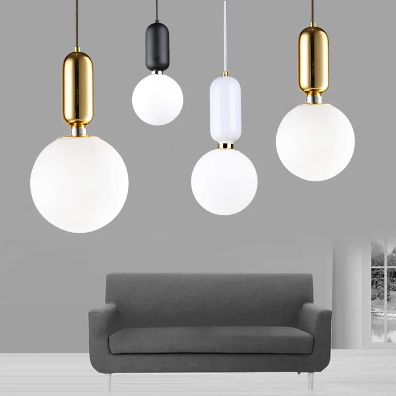 Nordic Modern Pendant Lights For Dining Room Bedroom Cafe Decor Bar White Glass Ball Hanging Lamp Home Loft Luminaire Suspension
Nordic Modern Pendant Lights For Dining Room Bedroom Cafe Decor Bar White Glass Ball Hanging Lamp Home Loft Luminaire Suspension