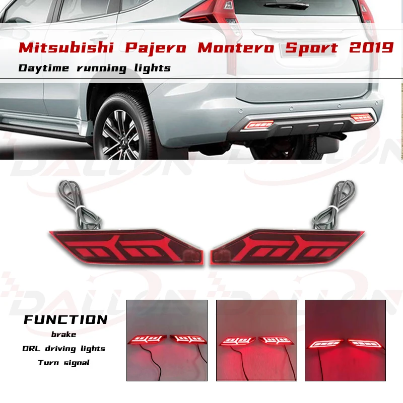 2Pcs For Mitsubishi Pajero Montero Sport 2019 2020 LED Rear Fog Lamp Car LED Bumper Light Brake Light Reflector wit Signals Lamp
2Pcs For Mitsubishi Pajero Montero Sport 2019 2020 LED Rear Fog Lamp Car LED Bumper Light Brake Light Reflector wit Signals Lamp