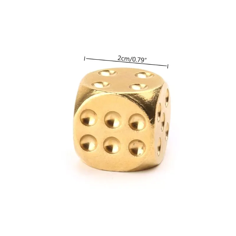 

Твердые Полированные Латунные игральные кости 20 мм металлический куб медный покер бара настольная игра подарок