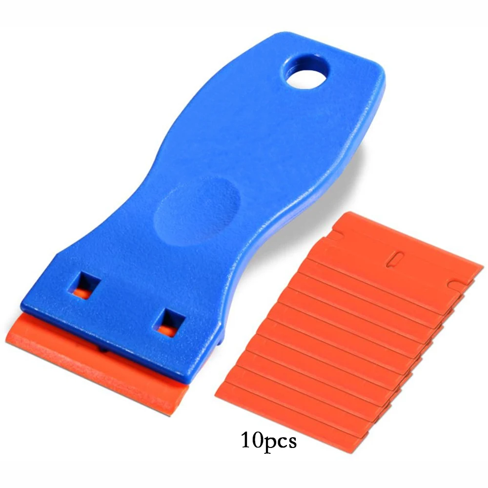 1.5" Plastic Razor Blade Scraper with 10PCS Double Edged Plastic Blade Cleaning Scraper Remover for Car Stickers Decals Adhesive
1.5" Plastic Razor Blade Scraper with 10PCS Double Edged Plastic Blade Cleaning Scraper Remover for Car Stickers Decals Adhesive