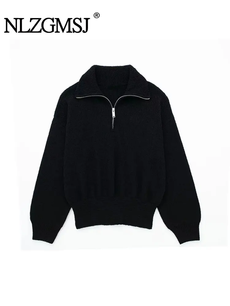 Nlzgmsj TRAF 2023 Autumn Winter New Women Sweaters Solid Ladies Turtleneck Casual Loose Thick Zippers Pullovers Streets Sweater
Nlzgmsj TRAF 2023 Autumn Winter New Women Sweaters Solid Ladies Turtleneck Casual Loose Thick Zippers Pullovers Streets Sweater