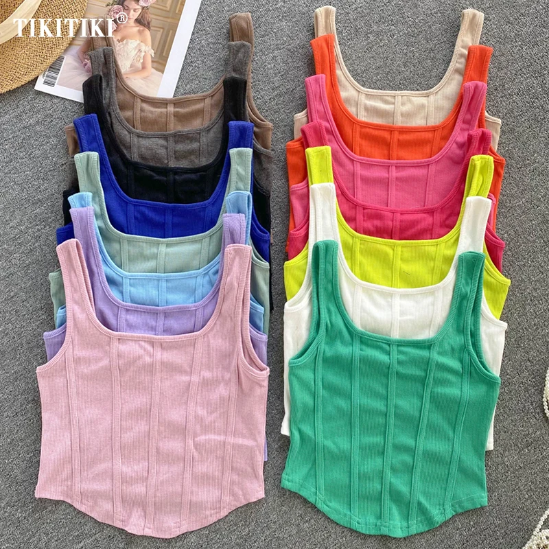 Кроп-топ Y2K женский с лямкой на шее, майка с открытыми плечами, встроенный бюстгальтер, хлопковая майка, однотонный жилет, летние топы на бретелях 
Кроп-топ Y2K женский с лямкой на шее, майка с открытыми плечами, встроенный бюстгальтер, хлопковая майка, однотонный жилет, летние топы на бретелях