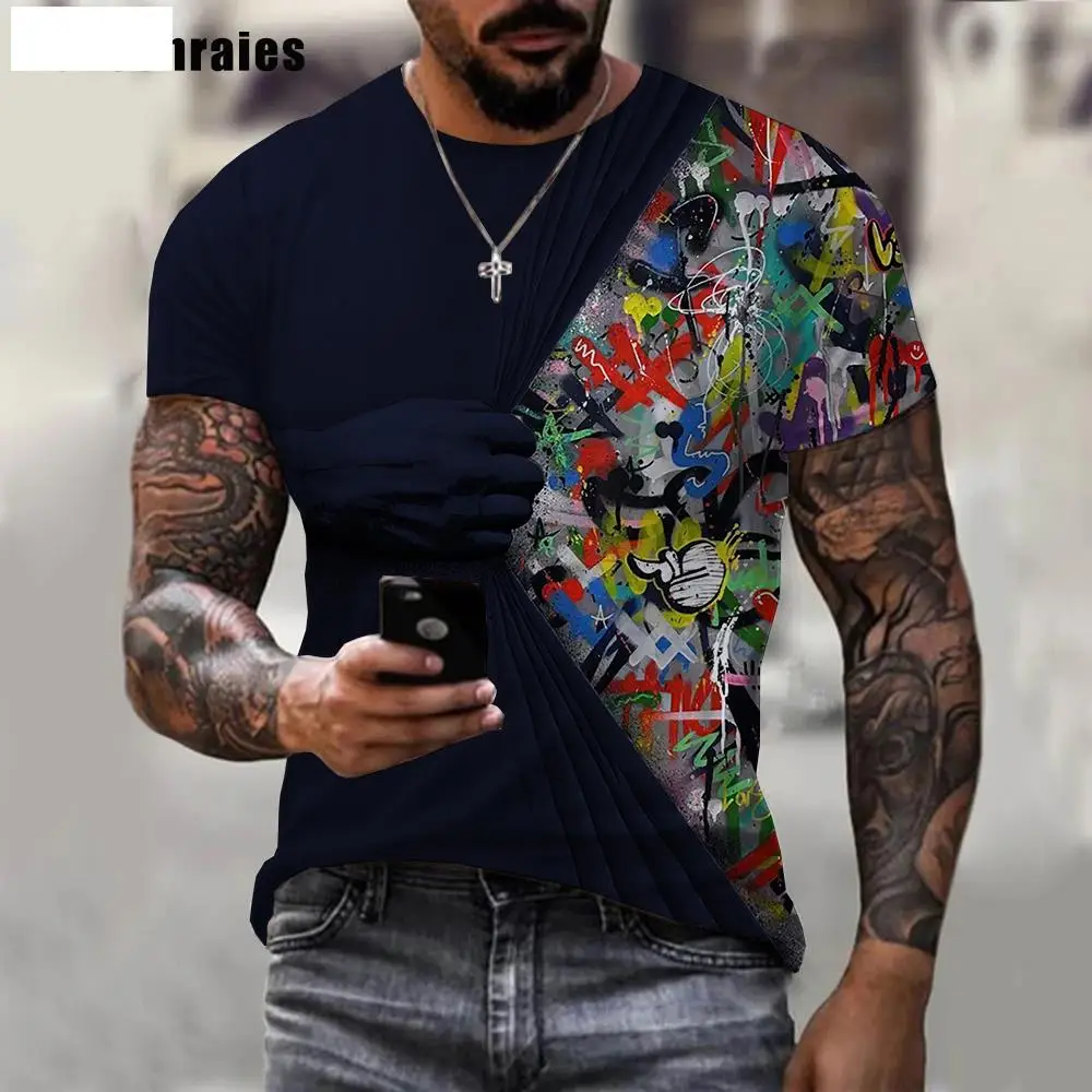 New Fashion Design Graffiti Printed 3D T-shirt Hip Hop Harajuku Streetwear Oversized Tops Men Women Casual Funny Short Sleeve
New Fashion Design Graffiti Printed 3D T-shirt Hip Hop Harajuku Streetwear Oversized Tops Men Women Casual Funny Short Sleeve