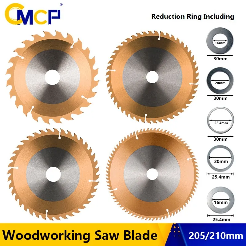 

CMCP Wood Cutting Disc 205mm 210mm TiCN Coated TCT Wood Blade Carbide Tipped Power Tool Circular Saw Blade
