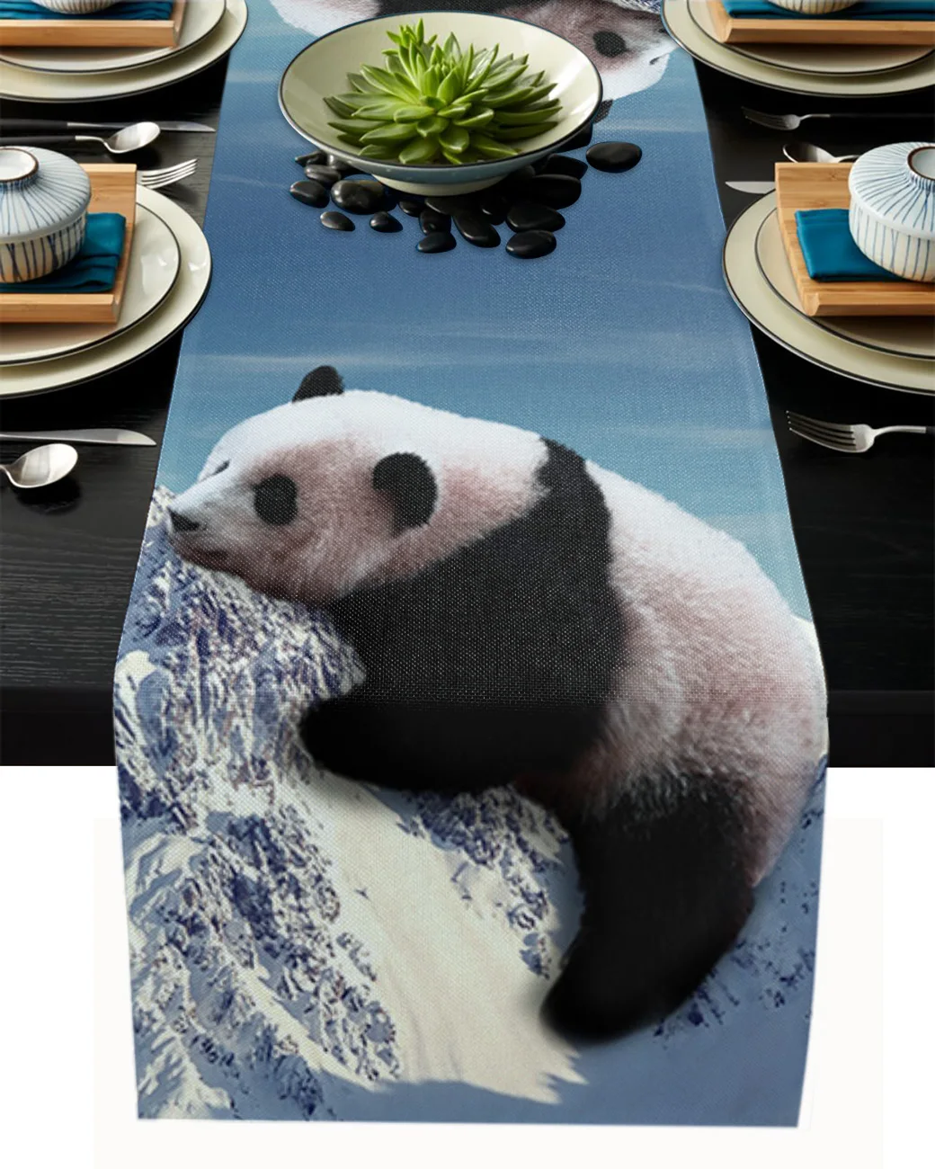 Snow Mountain Panda Funny Festival Home Party Decoration Hotel Coffee Table Runner Christmas Wedding Decor Dining Tablecloth
Snow Mountain Panda Funny Festival Home Party Decoration Hotel Coffee Table Runner Christmas Wedding Decor Dining Tablecloth