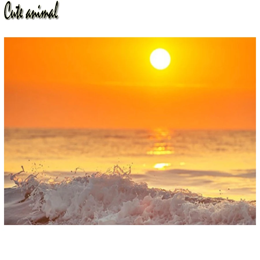 5D DIY Diamond Painting Ocean Wave Sunrise Seascape Painting Cross Stitch Embroidery Rhinestone Picture Golden Sea Beach Gift
5D DIY Diamond Painting Ocean Wave Sunrise Seascape Painting Cross Stitch Embroidery Rhinestone Picture Golden Sea Beach Gift