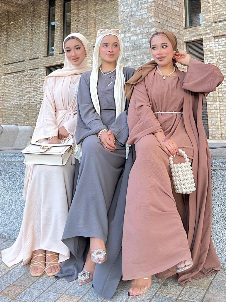 2 Piece Abaya Matching Muslim Sets Hijab Dress Plain Abayas for Women Dubai Turkey Dresses Arabic Kimono Ramadan Islam Outfit
2 Piece Abaya Matching Muslim Sets Hijab Dress Plain Abayas for Women Dubai Turkey Dresses Arabic Kimono Ramadan Islam Outfit