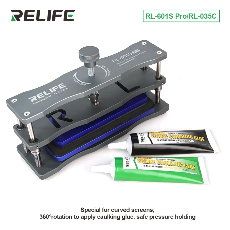 RELIFE RL-601S Pro Pressure Retaining Caulking Repair Fixture for Curved Screen Phone LCD Repair Back Glass Replacement Fixed
RELIFE RL-601S Pro Pressure Retaining Caulking Repair Fixture for Curved Screen Phone LCD Repair Back Glass Replacement Fixed