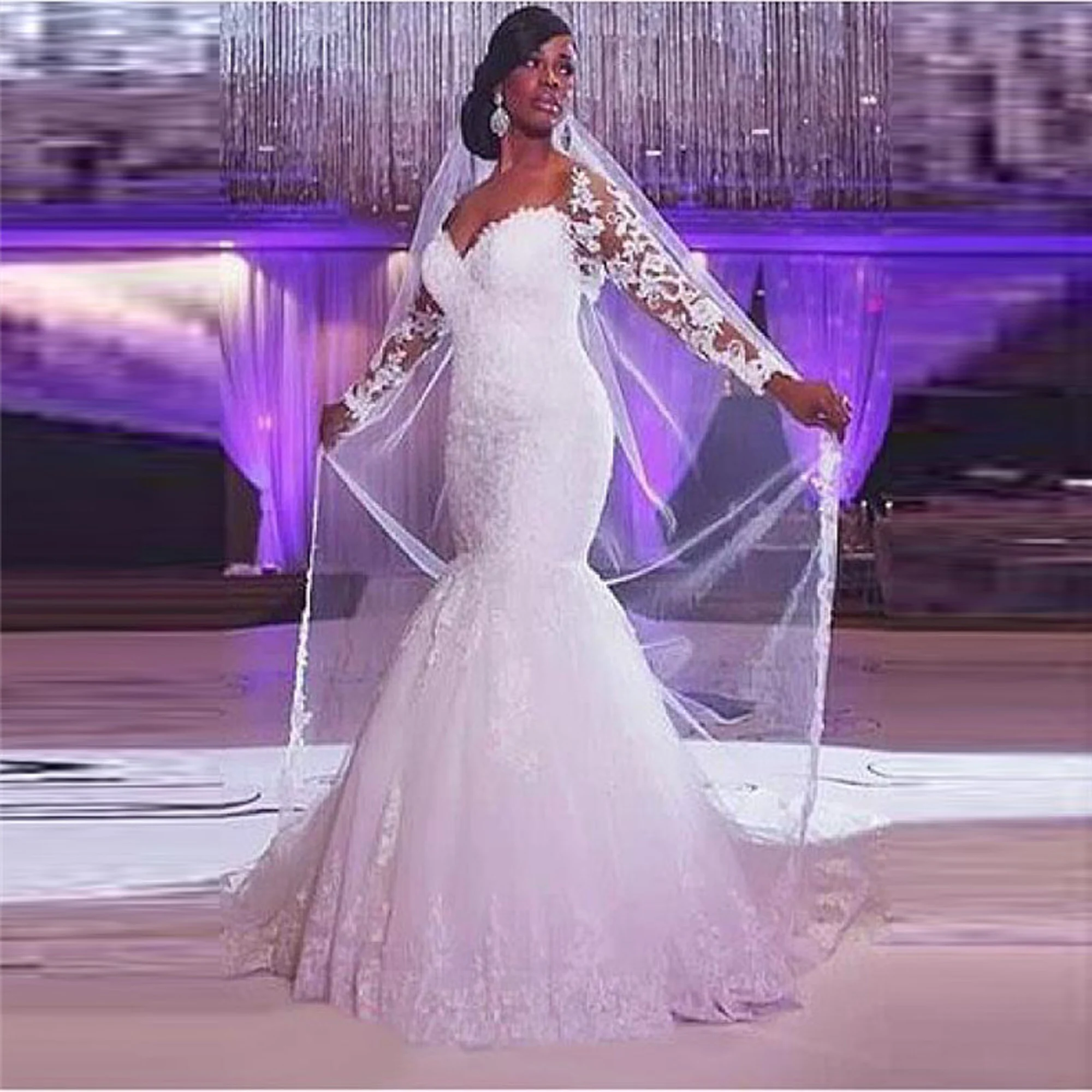 Sweetheart Mermaid Lace Slim Fashion Wedding Dresses Long Sleeves Lace Up Corset Bridal Gowns Plus Size Custom Made Spring
Sweetheart Mermaid Lace Slim Fashion Wedding Dresses Long Sleeves Lace Up Corset Bridal Gowns Plus Size Custom Made Spring