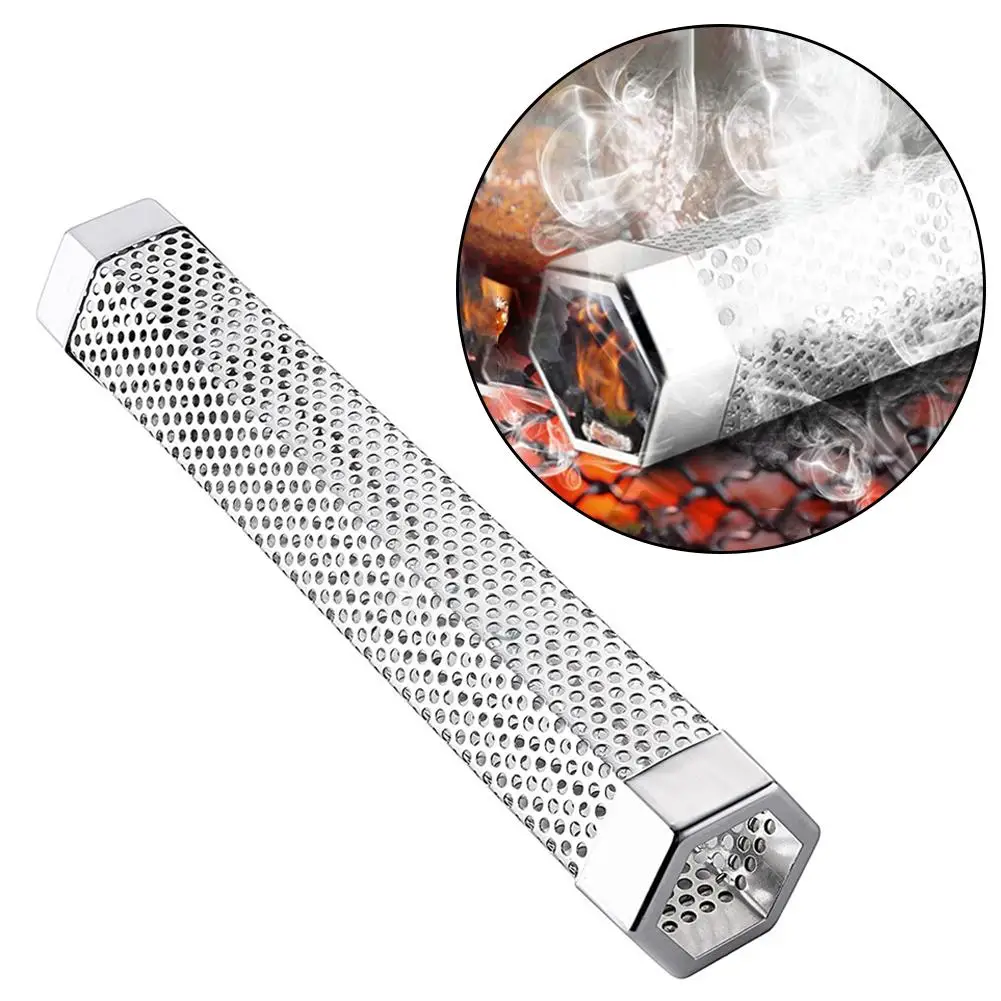 BBQ Stainless Steel Perforated Mesh Smoker Tube Filter Gadget Hot Cold Smoking Hexagon BBQ Tube
BBQ Stainless Steel Perforated Mesh Smoker Tube Filter Gadget Hot Cold Smoking Hexagon BBQ Tube