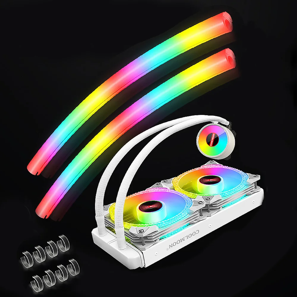 COOLMOON ST350 Silicone Soft TubeHose Pipe Water Cooling Kit ARGB Vest 5V 3Pin ARGB Aura Sync Luminous Sleeve Flexible Lighting
COOLMOON ST350 Silicone Soft TubeHose Pipe Water Cooling Kit ARGB Vest 5V 3Pin ARGB Aura Sync Luminous Sleeve Flexible Lighting