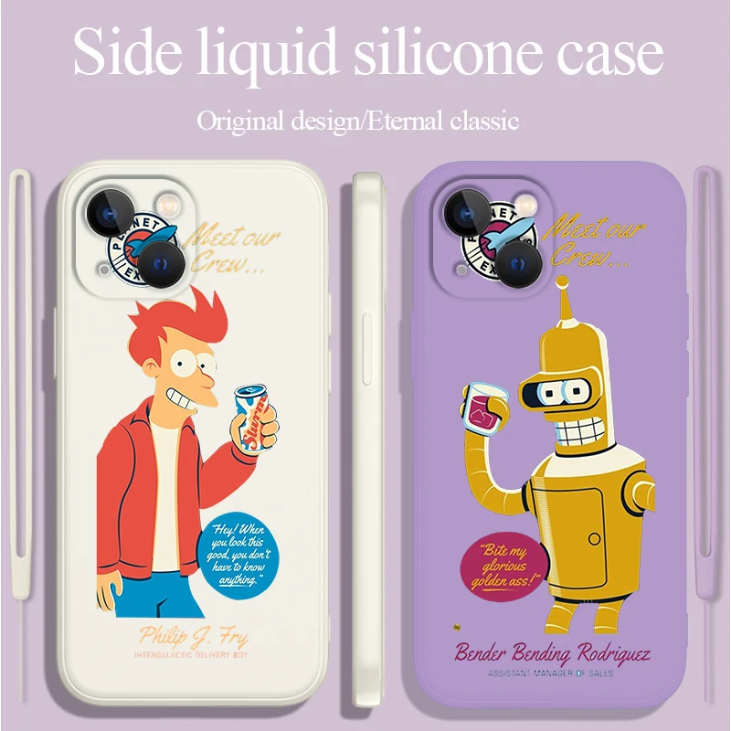 Disney Futurama Fry Bender For Apple iPhone 14 13 12 11 Pro Max mini XS XR X 8 7 SE Liquid Rope Phone Case Capa Cover
Disney Futurama Fry Bender For Apple iPhone 14 13 12 11 Pro Max mini XS XR X 8 7 SE Liquid Rope Phone Case Capa Cover
