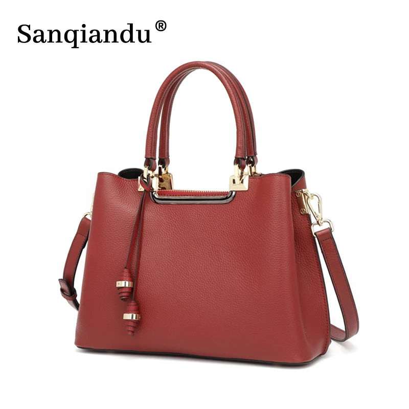 Women Fashion Cow Leather Handbags Top Handle Purse Casual Crossbody Bag Ladies Messenger Shoulder Bag Female Small Tote Elegan
Women Fashion Cow Leather Handbags Top Handle Purse Casual Crossbody Bag Ladies Messenger Shoulder Bag Female Small Tote Elegan