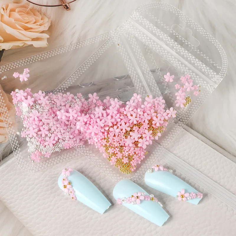 200Pcs White Pink Black 3D Acrylic Flower Nail Charms With Pearl Golden Silver Caviar Beads Nail Art Accessories For DIY Crafts
200Pcs White Pink Black 3D Acrylic Flower Nail Charms With Pearl Golden Silver Caviar Beads Nail Art Accessories For DIY Crafts