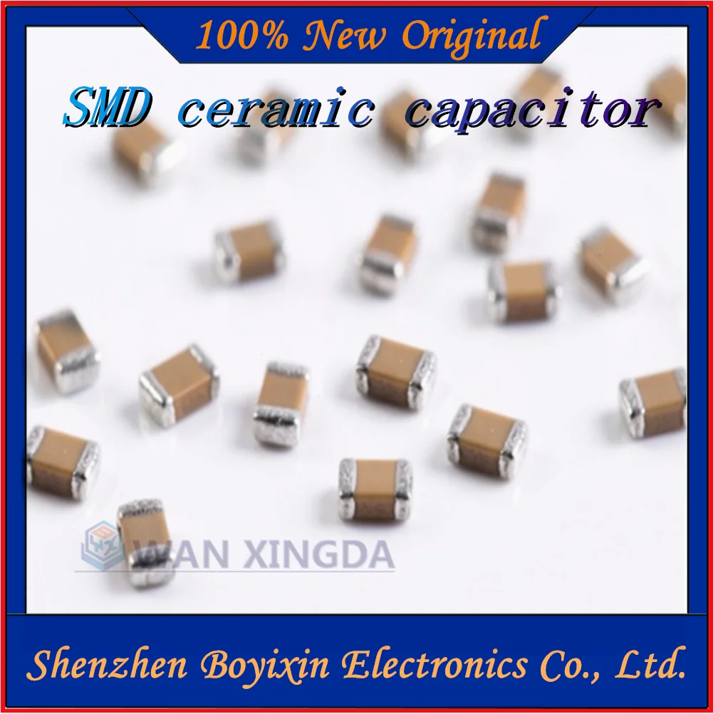 100 шт. SMD керамический конденсатор 0402 0603 0805 1pF 3.5pF 6.8pF 82pF 100pF 1nF 10nF 1uF 10uF 100nF 220pF 22nF 220nF 47nF