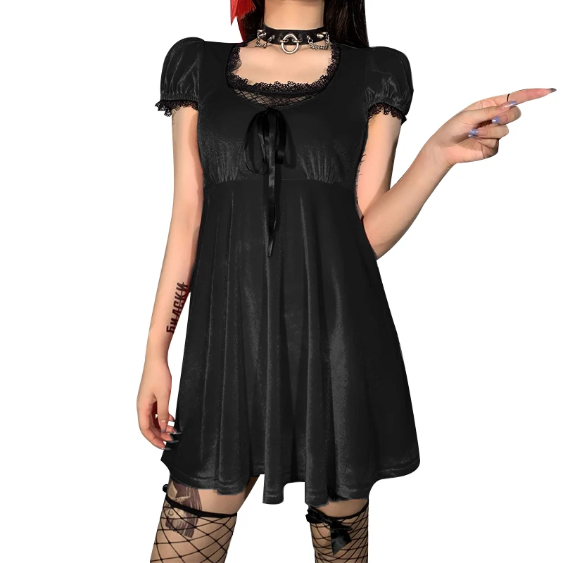 Sexy Aesthetic Elegant Vintage Mall Velvet Mini Dresses High Waist Bow A Line Women Dress Black Y2k E Girl Goth Party Dress
Sexy Aesthetic Elegant Vintage Mall Velvet Mini Dresses High Waist Bow A Line Women Dress Black Y2k E Girl Goth Party Dress