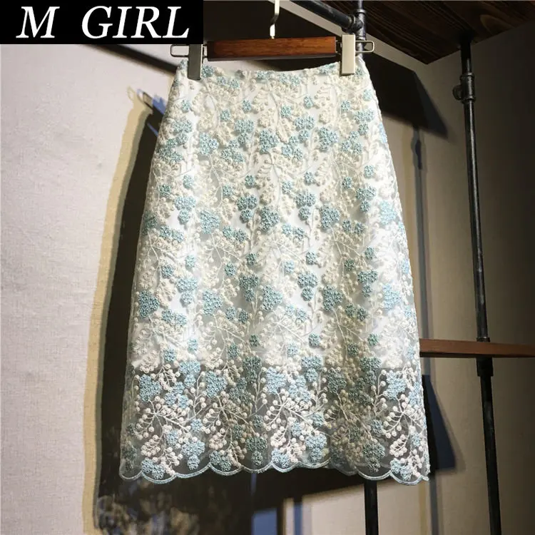M GIRLS High Waist Skirt Women Elegant Office Pencil Skirts Korean Style Prairie Chic Mesh Embroidery Lace Skirt
M GIRLS High Waist Skirt Women Elegant Office Pencil Skirts Korean Style Prairie Chic Mesh Embroidery Lace Skirt