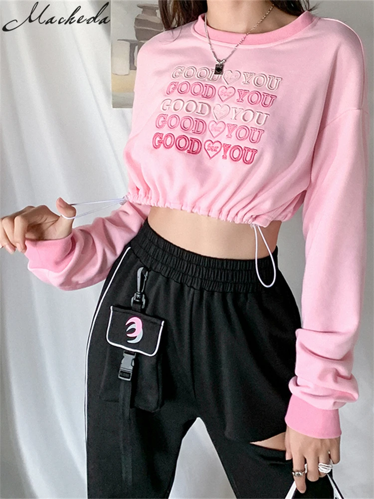 Женский свитшот с длинным рукавом, круглым вырезом и надписью
Женский свитшот с длинным рукавом, круглым вырезом и надписью