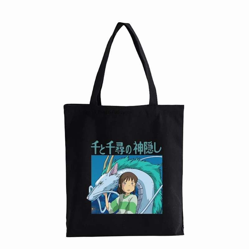 Spirited Away Faceless Print Shopper bag Reusable Women Canvas Tote Bags Printing Cartoon Totoro Eco Bag Shopper Shoulder Bags
Spirited Away Faceless Print Shopper bag Reusable Women Canvas Tote Bags Printing Cartoon Totoro Eco Bag Shopper Shoulder Bags
