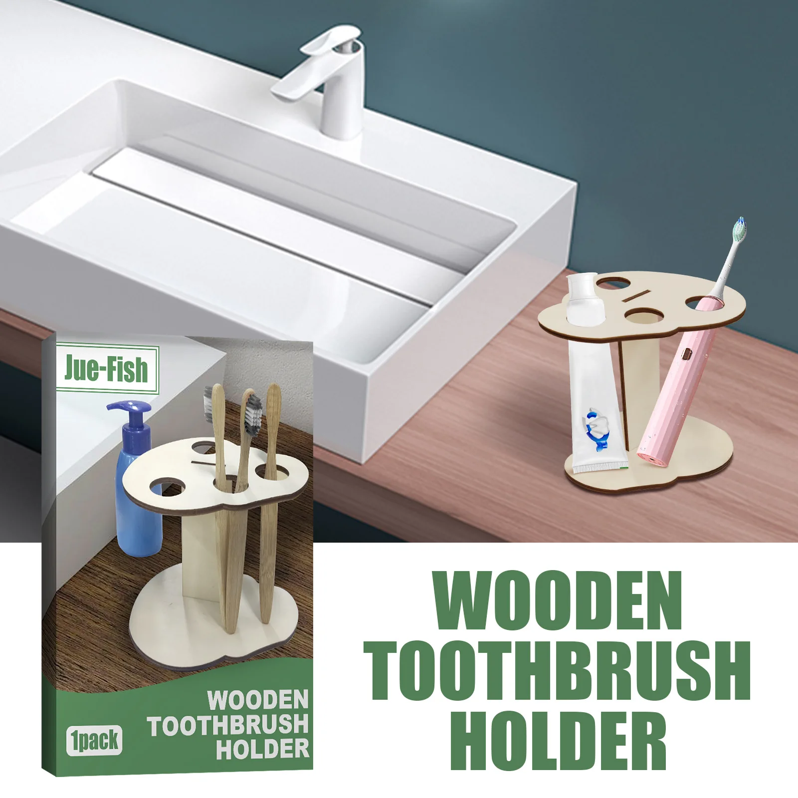 Wooden Toothbrush Holder Bathroom Toilet Toothpaste Toothbrush Bathroom Rack Work Surface Toothbrush Holder Bathroom Accessories
Wooden Toothbrush Holder Bathroom Toilet Toothpaste Toothbrush Bathroom Rack Work Surface Toothbrush Holder Bathroom Accessories