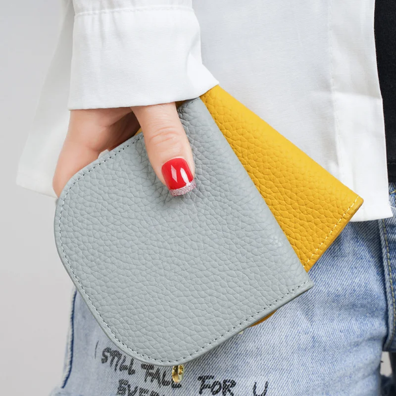 100% Leather Wallet Luxury Ladies Short Slim Folding Mini Card Holder Leather Zipper Mini Coin Purse
100% Leather Wallet Luxury Ladies Short Slim Folding Mini Card Holder Leather Zipper Mini Coin Purse