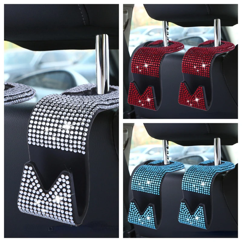 2pcs Car with Diamond Hooks Car Seat Behind The Bracket Multifunctional Headrest Hooks
2pcs Car with Diamond Hooks Car Seat Behind The Bracket Multifunctional Headrest Hooks