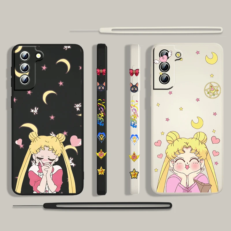 Anime Sailor Moon Girl For Samsung Galaxy S22 S21 S20 S10 Note 20 10 Ultra Plus Pro FE Lite Liquid Left Rope Phone Case Fundas
Anime Sailor Moon Girl For Samsung Galaxy S22 S21 S20 S10 Note 20 10 Ultra Plus Pro FE Lite Liquid Left Rope Phone Case Fundas