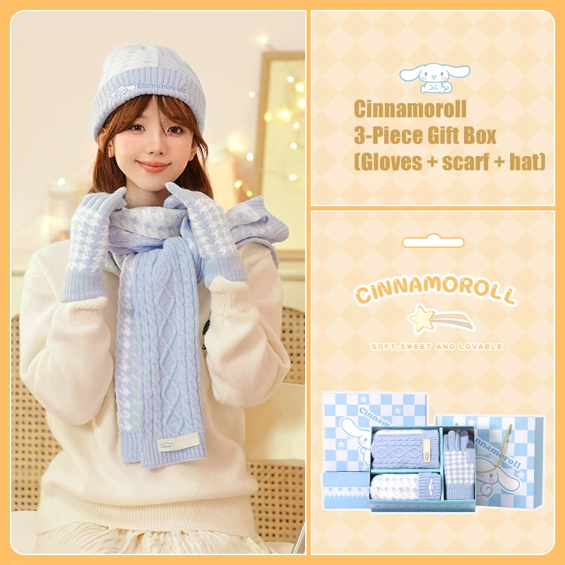 Sanrio Cinnamoroll Kuromi My Melody перчатки шарф шапка Подарочная коробка Hree-Piece для лучшей подруги жены фотосюрприз подарок
Sanrio Cinnamoroll Kuromi My Melody перчатки шарф шапка Подарочная коробка Hree-Piece для лучшей подруги жены фотосюрприз подарок