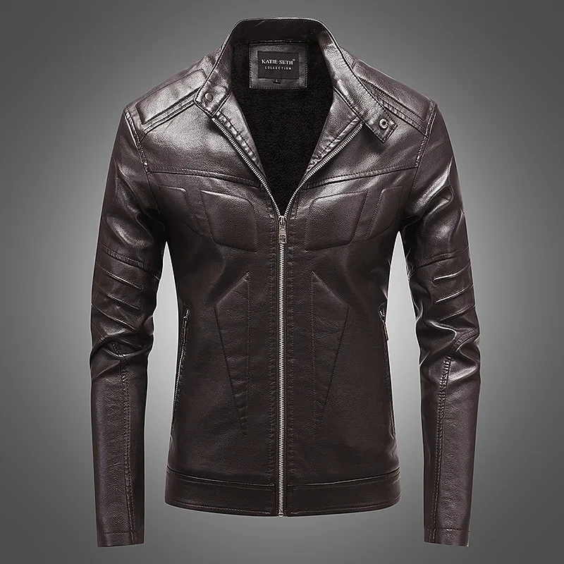 2022 European and American men's leather jacket Plush warm Lapel men's leather jacket Pu Motorcycle Jacket
2022 European and American men's leather jacket Plush warm Lapel men's leather jacket Pu Motorcycle Jacket