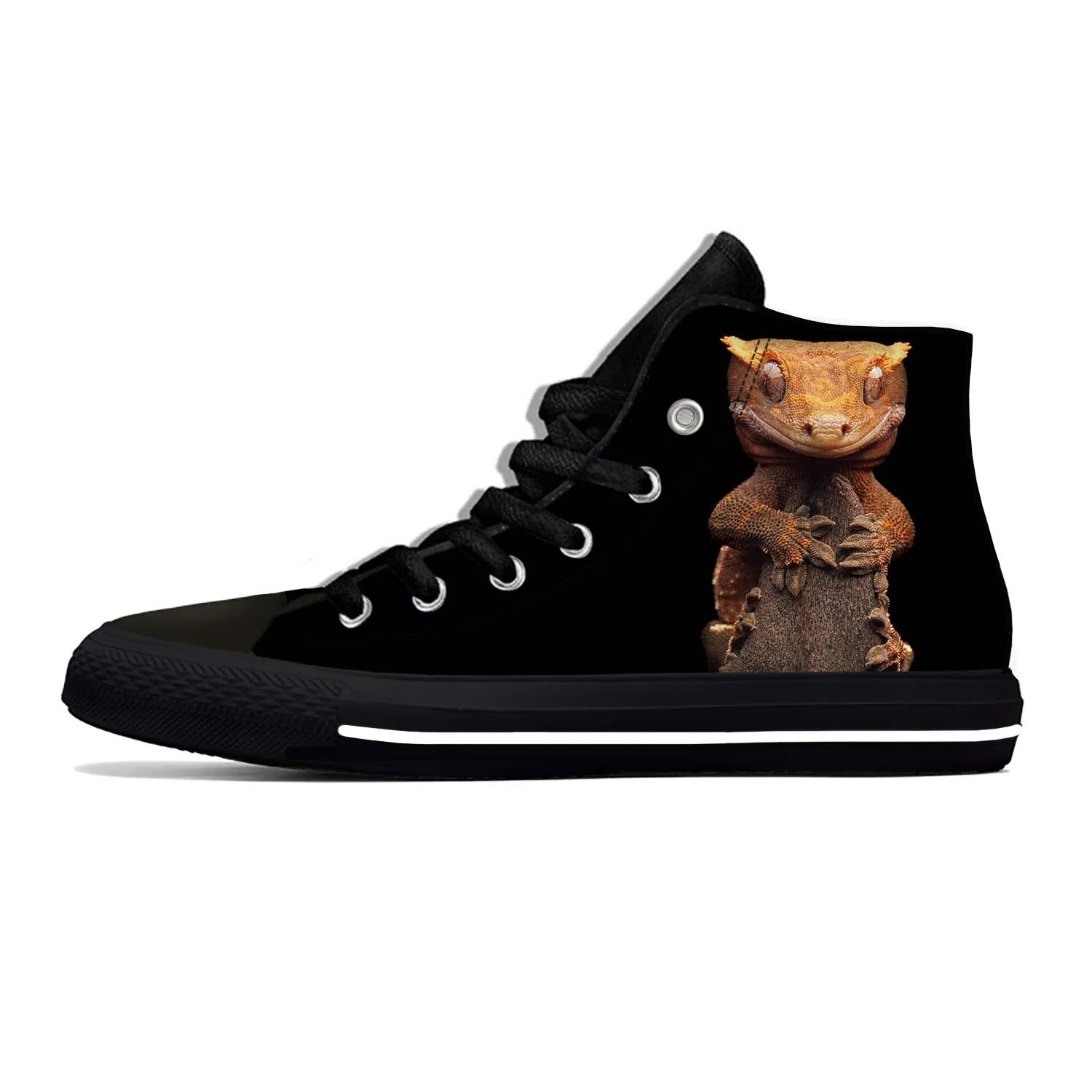 

Crested Leopard Gecko High Top Sneakers Men Women Teenager Fashion Casual Shoes Canvas Running Shoes 3D Print Lightweight shoe