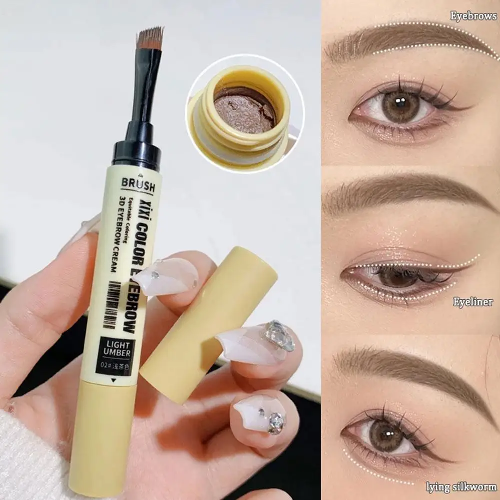4 Colors Eyebrow Cream Brush Pen 3D Natural Waterproof Eyeliner Silkworm Gel Non-smudge Brown Setting Highly Tint Shade Makeup
4 Colors Eyebrow Cream Brush Pen 3D Natural Waterproof Eyeliner Silkworm Gel Non-smudge Brown Setting Highly Tint Shade Makeup