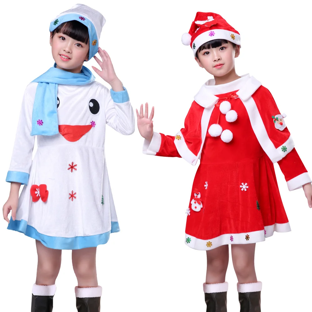 Christmas Costume Girls Santa Claus Red Dress Attached Hat Scarf Candy Bag Cosplay Kids Clothing
Christmas Costume Girls Santa Claus Red Dress Attached Hat Scarf Candy Bag Cosplay Kids Clothing