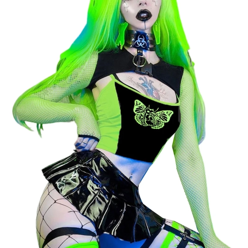 Комплект из 2 предметов, женский сексуальный сетчатый топ с длинным рукавом и пряжкой, укороченный топ с принтом в виде бабочки, наряды A5KE
Комплект из 2 предметов, женский сексуальный сетчатый топ с длинным рукавом и пряжкой, укороченный топ с принтом в виде бабочки, наряды A5KE