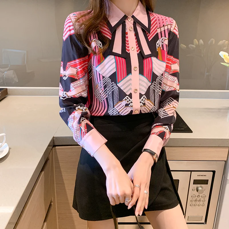 Summer Chiffon Blouse Women Shirt New Casual Fashion Bow Tie Print Long Sleeve Top
Summer Chiffon Blouse Women Shirt New Casual Fashion Bow Tie Print Long Sleeve Top