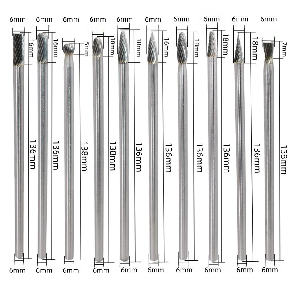 10pc CNC Engraving Bit Burring Bit Polishing Head 6mm Shank 150mm Tungsten Carbide Cutter For Rotary Tool Electric Grinder Parts
10pc CNC Engraving Bit Burring Bit Polishing Head 6mm Shank 150mm Tungsten Carbide Cutter For Rotary Tool Electric Grinder Parts