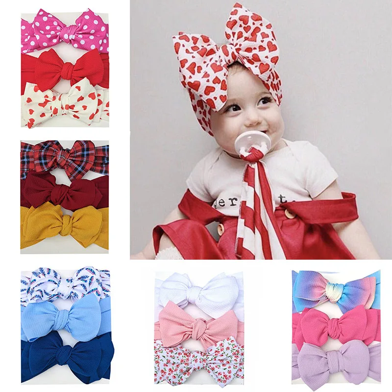 3Pcs/Set Cute Big Bow Baby Headband Solid Color Floral Heart Printed Elastic Turban For Girls Kids Baby Accessories Headwear
3Pcs/Set Cute Big Bow Baby Headband Solid Color Floral Heart Printed Elastic Turban For Girls Kids Baby Accessories Headwear