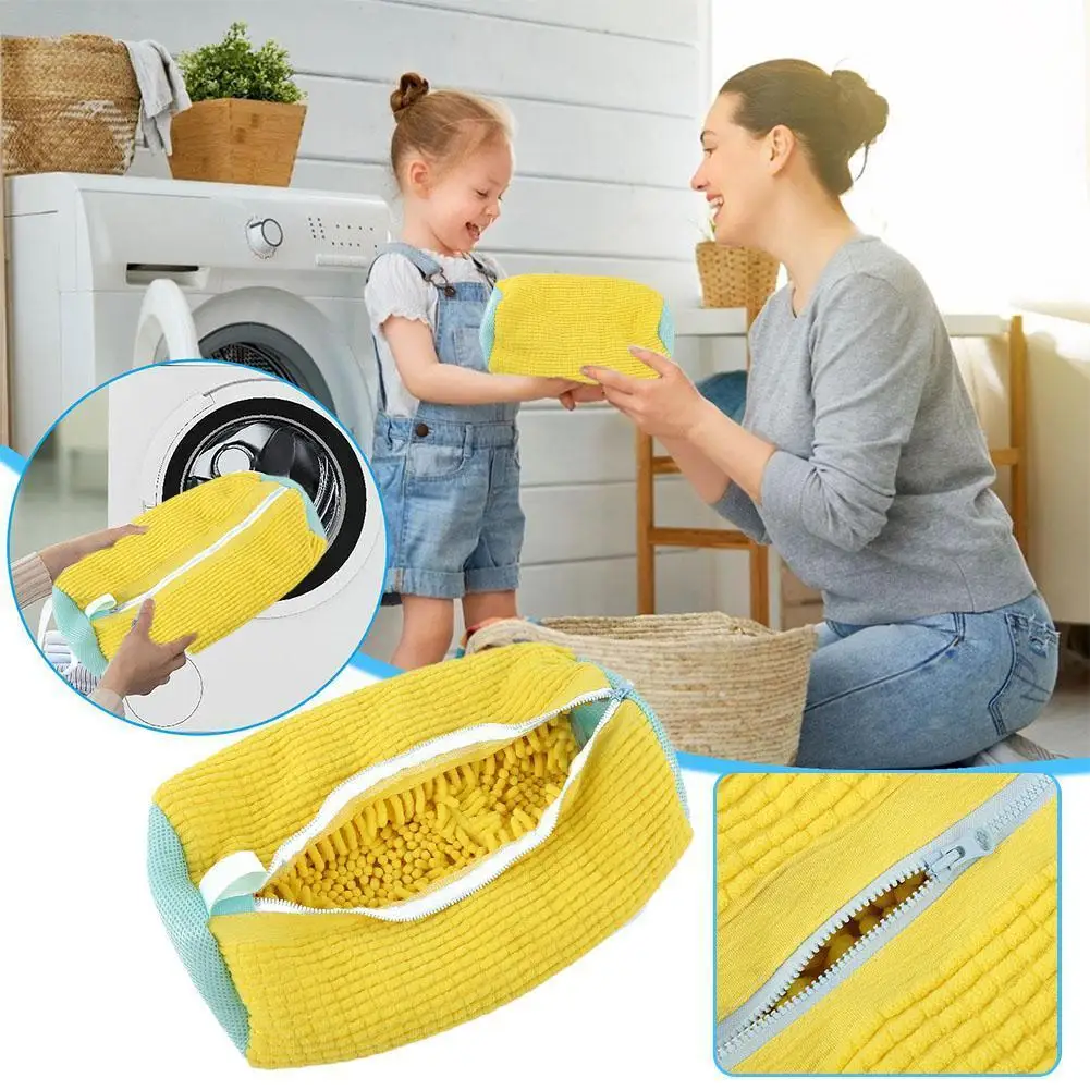 

Lazy Person Shoe Washing And Shoe Protection Bag Cylindrical Machine Shoe Polyester Bag Laundry Washing Cotton Storage Zipp J7T1