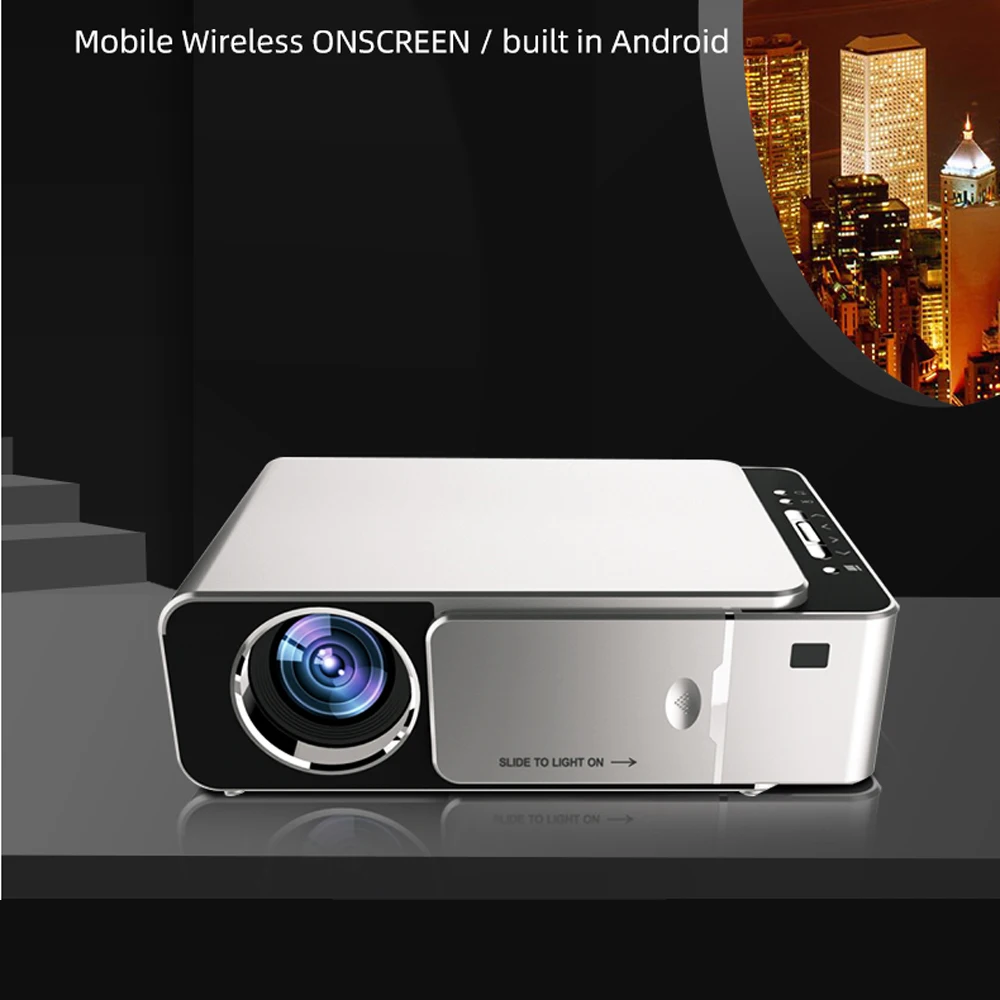 Светодиодный мини-проектор T6 с поддержкой 4K, 3D, 3500 лм, Android, Wi-Fi, Bluetooth, портативный кинопроектор для смартфона
Светодиодный мини-проектор T6 с поддержкой 4K, 3D, 3500 лм, Android, Wi-Fi, Bluetooth, портативный кинопроектор для смартфона