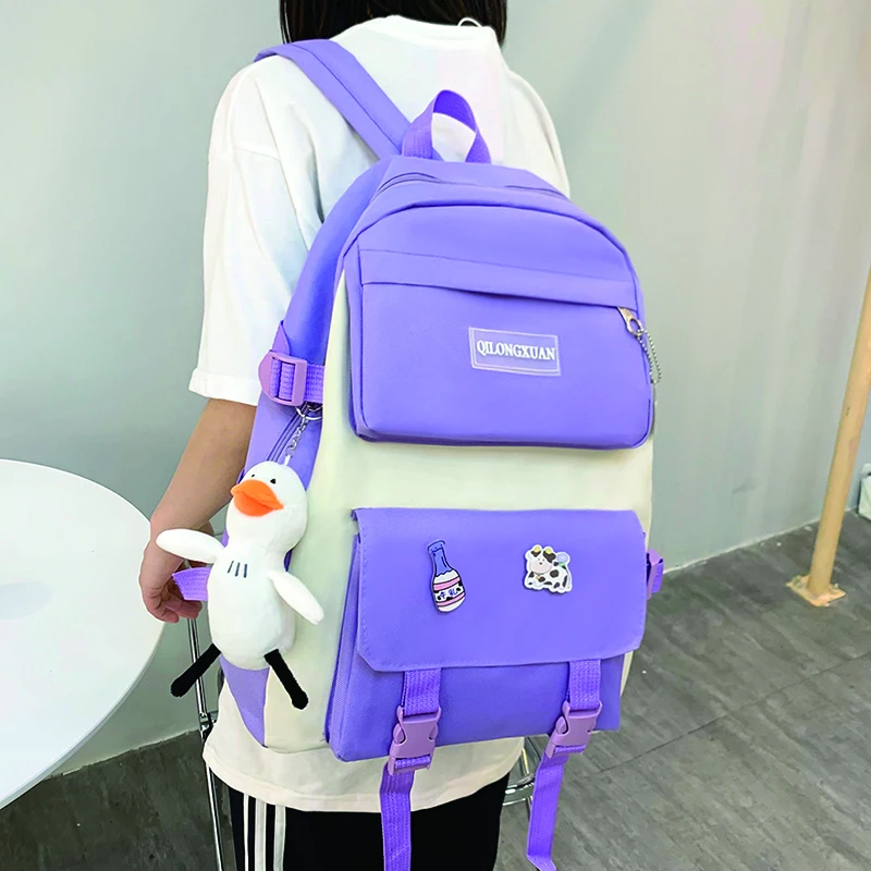 2022 New Women's Canvas Backpack Four Piece Backpacks for Cute Girls Nylon School Bag Large Capacity Rucksack Anti Theft Mochila
2022 New Women's Canvas Backpack Four Piece Backpacks for Cute Girls Nylon School Bag Large Capacity Rucksack Anti Theft Mochila