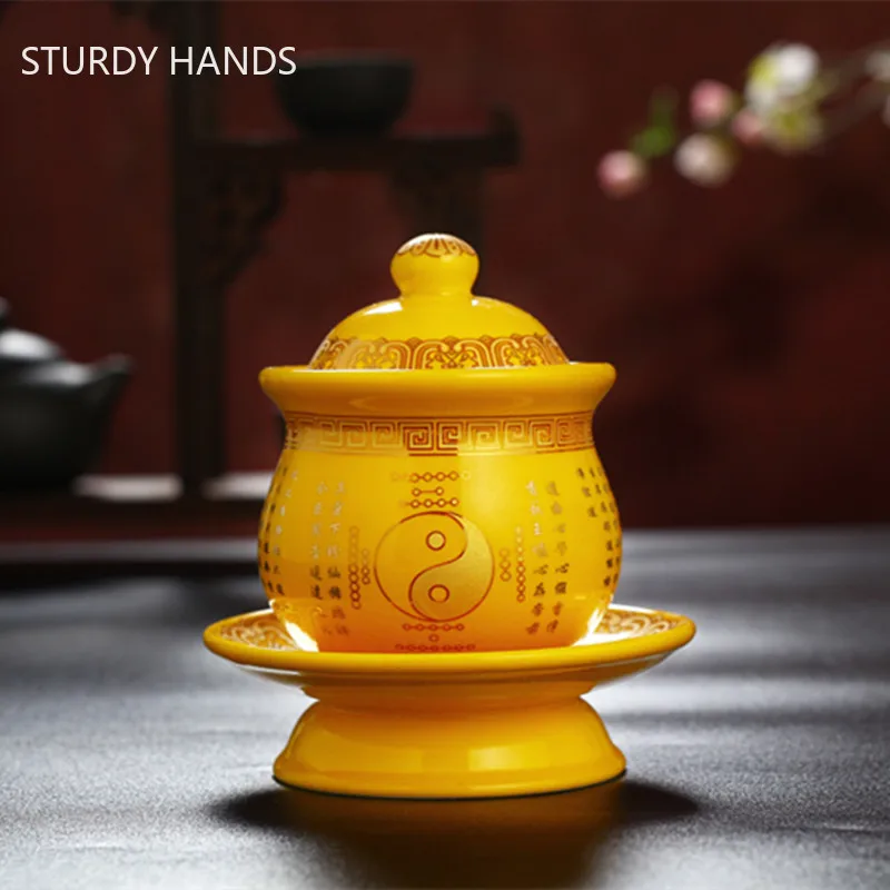 Taoist Gossip Water Supply Cup Buddha Hall Holy Water Cup Decoration Ceramic Taiji Map Water Purification Cup Guanyin Offerings
Taoist Gossip Water Supply Cup Buddha Hall Holy Water Cup Decoration Ceramic Taiji Map Water Purification Cup Guanyin Offerings
