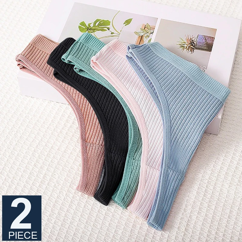 1pc/2pcs Women'S Panties Seamless Ribbed Thongs Low Waist Underpants Comfortable Cotton G-Strings Solid Color Underwear
1pc/2pcs Women'S Panties Seamless Ribbed Thongs Low Waist Underpants Comfortable Cotton G-Strings Solid Color Underwear