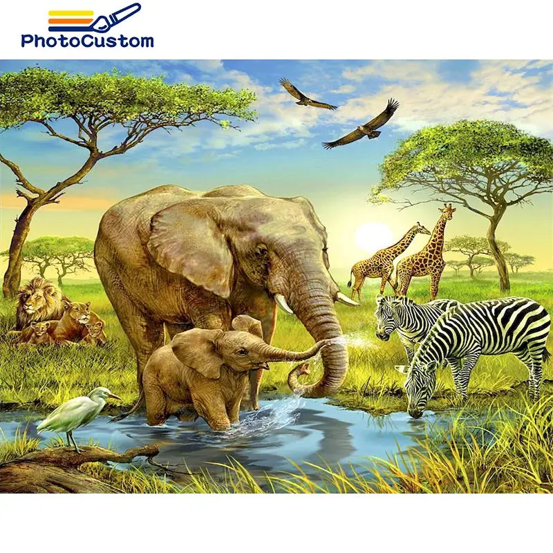 PhotoCustom Coloring By Numbers Elephant Animal Drawing On Canvas Acrylic Handpainted Picture By Numbers Home Decoration
PhotoCustom Coloring By Numbers Elephant Animal Drawing On Canvas Acrylic Handpainted Picture By Numbers Home Decoration
