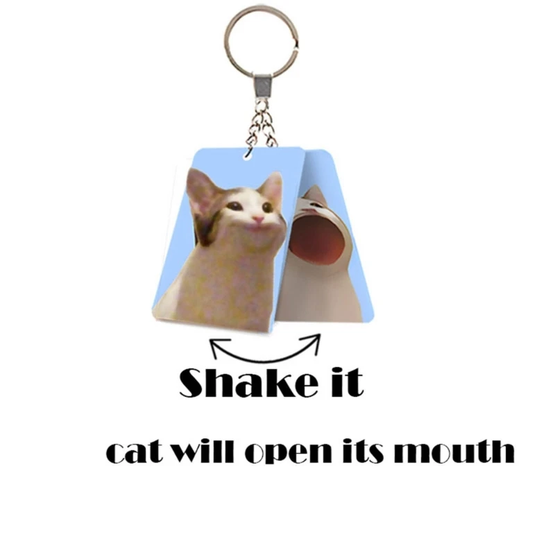 

634C Cat Pendant Keychain Keyring Lovely Ornaments for Women Purse Bag Backpack