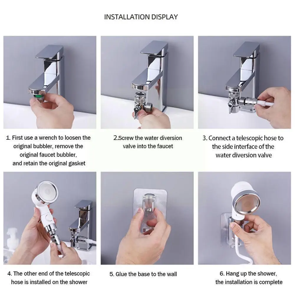 3 Modes Adjustable Wash Face Basin Faucet External Hand-Held Wash Shower Basin Accessories Small Hair Shower Nozzle Telesco O8X6
3 Modes Adjustable Wash Face Basin Faucet External Hand-Held Wash Shower Basin Accessories Small Hair Shower Nozzle Telesco O8X6