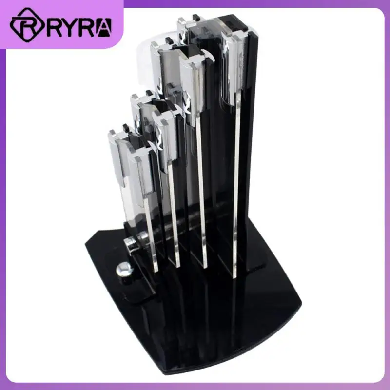 

5-Pieces Set Knife Stand , Used For 3" 4" 5" 6" Ceramic Knife + One Peeler High Grade Acrylic Knife Holder Black